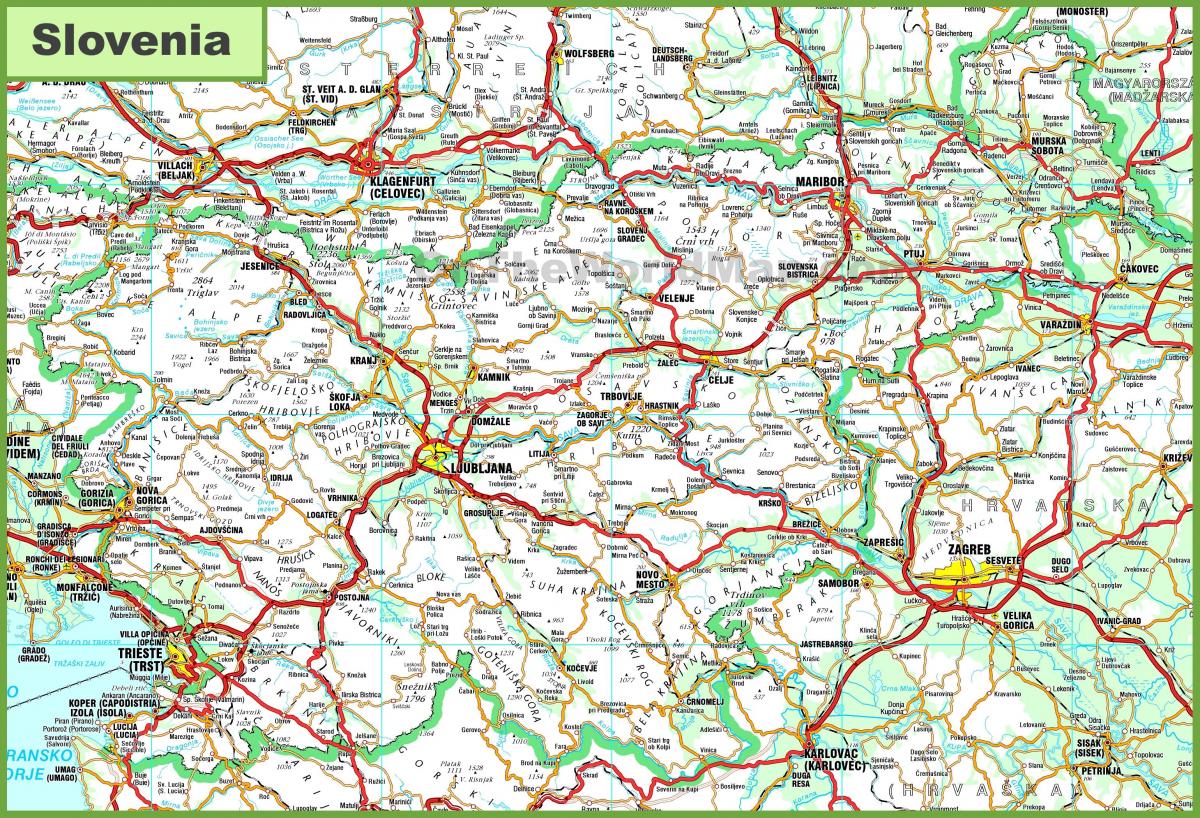 Ramani ya kina Slovenia