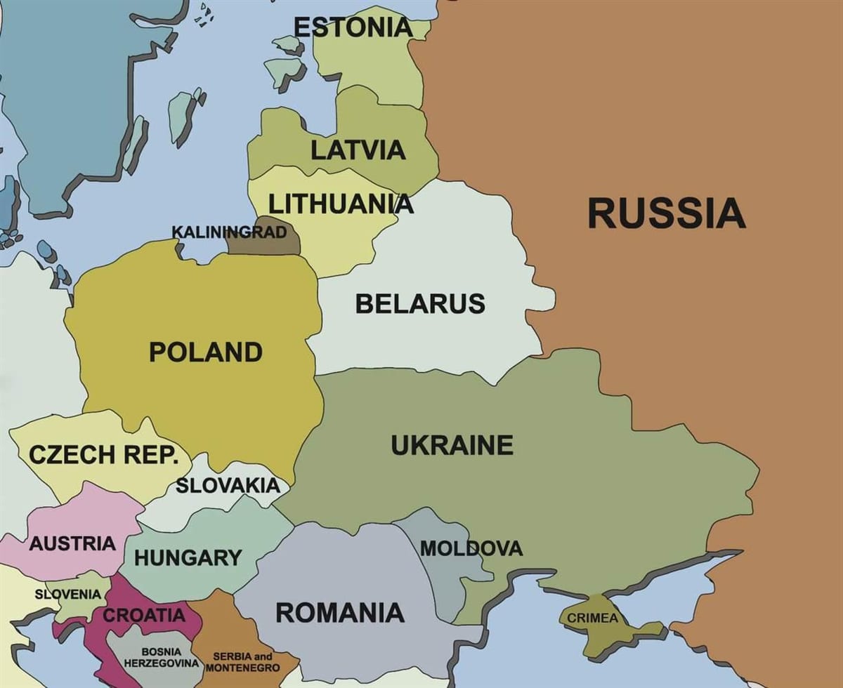 Ramani ya Slovenia na nchi jirani