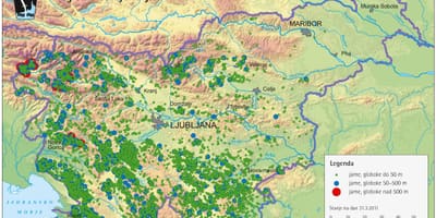 Ramani ya mapango katika Slovenia