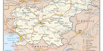 Ramani ya Slovenia miji