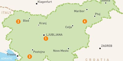 Ramani ya mikoa Slovenia