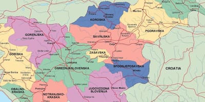 Ramani ya Slovenia kisiasa