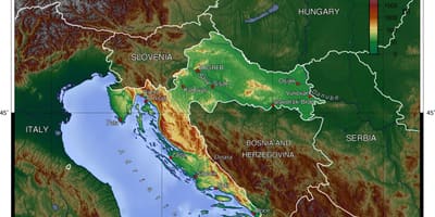 Ramani ya Slovenia topographic