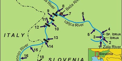 Ramani ya soca mto Slovenia